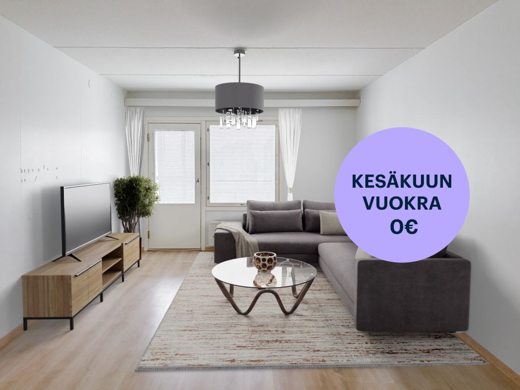Kuva on virtuaalisesti sisustettu. - Kaksio, Espoo, Saarniraivio