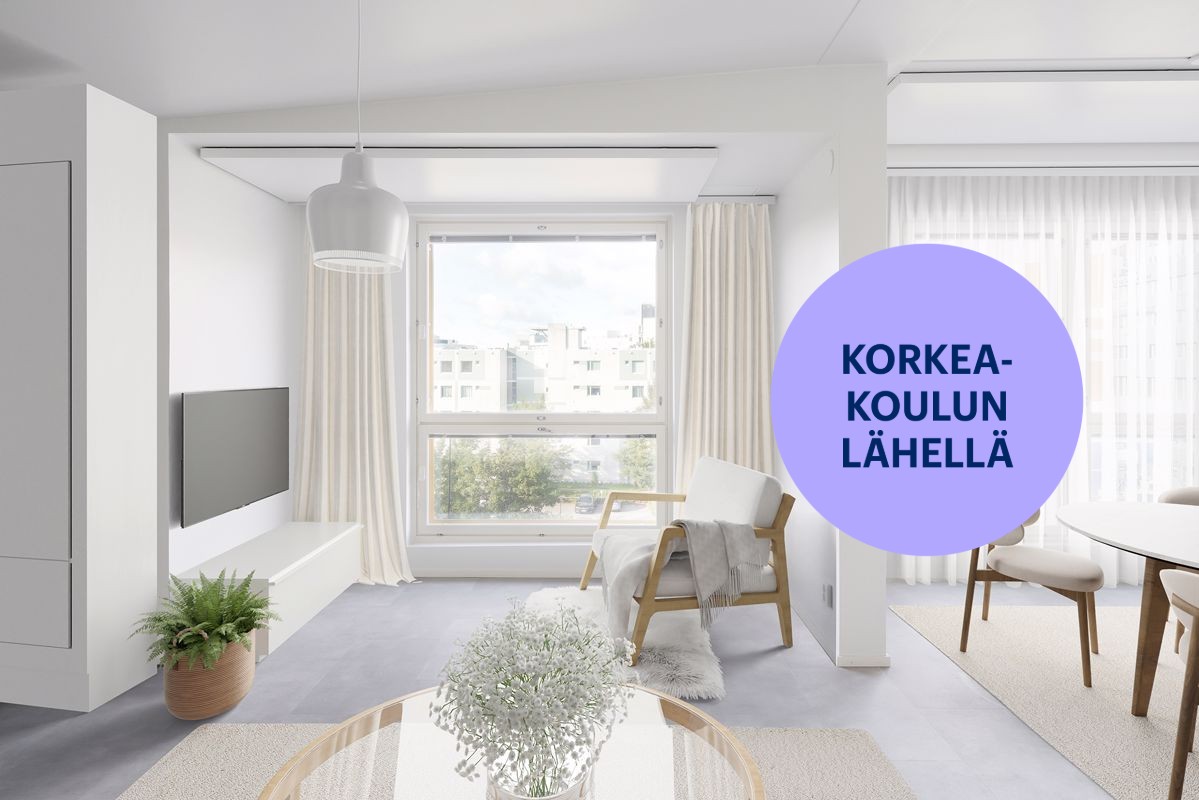 Virtuaalisesti sisustettu. - Kaksio, Vantaa, Tikkurila
