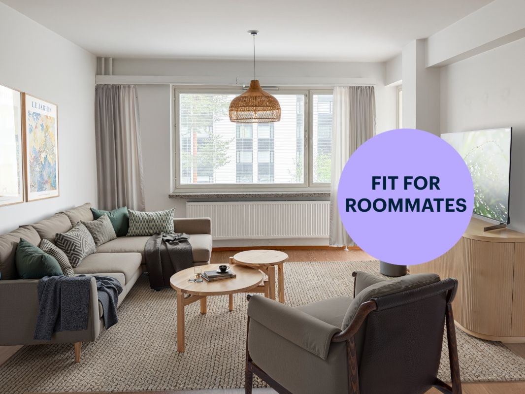 Kuva virtuaalisisustettu - 1-bedroom apartment, Oulu, Alppila
