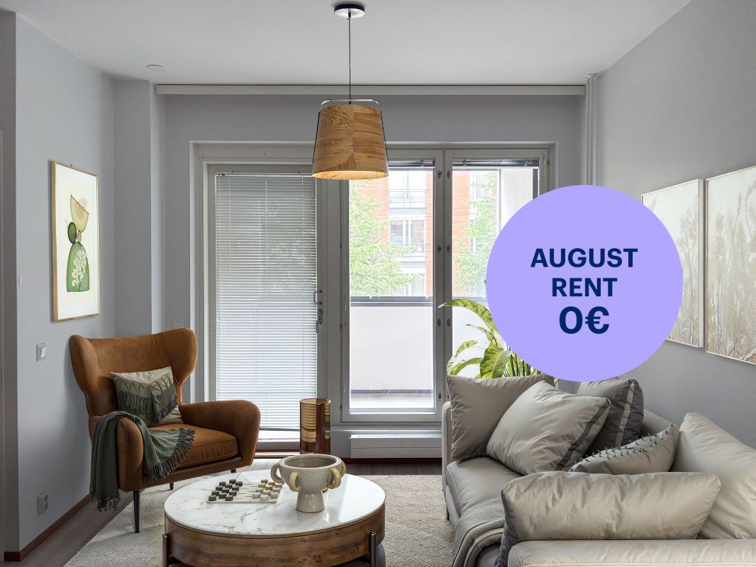 Kuva in virtuaalisesti sisustettu. - 1-bedroom apartment, Helsinki, Arabianranta