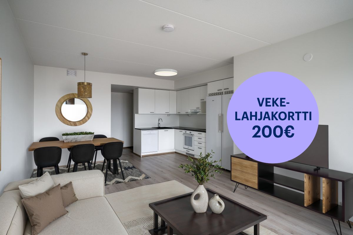 Kuva on virtuaalisesti sisustettu. - Kolmio, Espoo, Finnoo