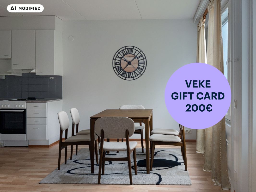 Kuva on sisustettu tekoälyn avulla - 2 bedrooms, Jyväskylä, Keljo