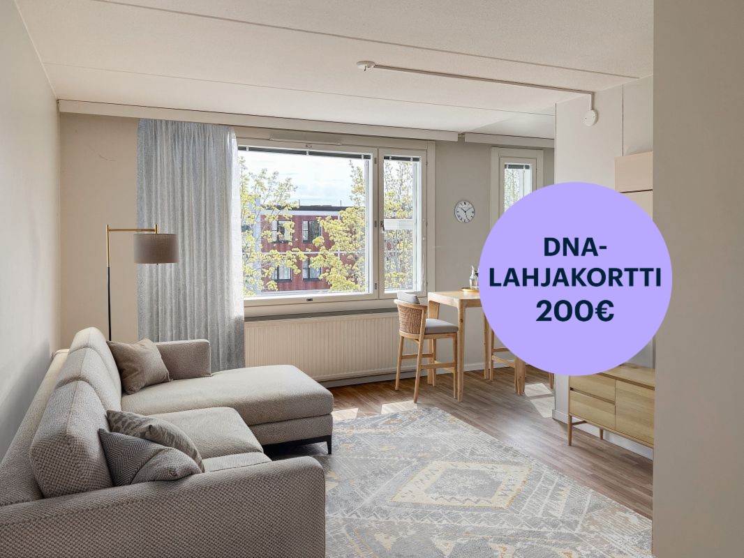 Kuva on virtuaalisesti sisustettu. - Yksiö, Helsinki, Itäkeskus