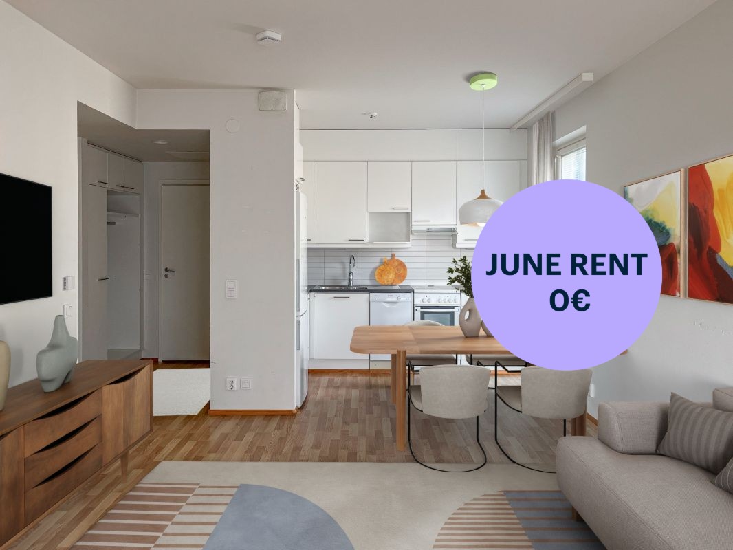 Kuva virtuaalisisustettu - 1 bedroom, Helsinki, Herttoniemi