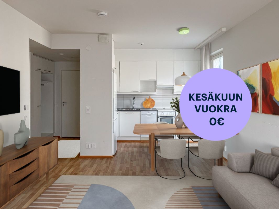 Kuva virtuaalisisustettu - Kaksio, Helsinki, Herttoniemi