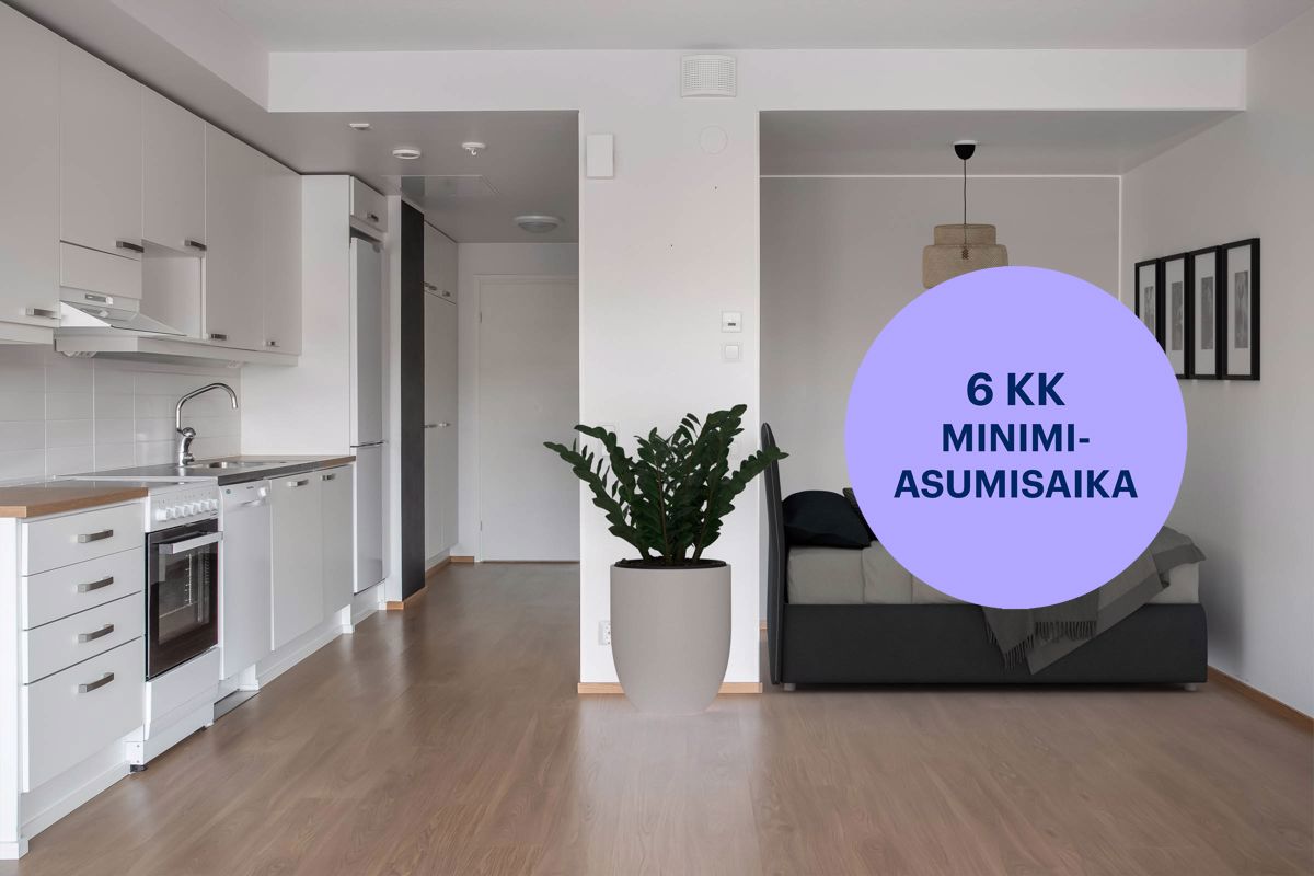Virtuaalistailattu kuva. - Yksiö, Vantaa, Tikkurila