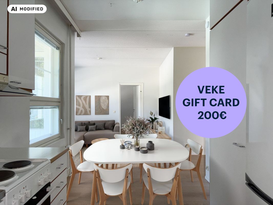 Kuva on sisustettu tekoälyn avulla - 2 bedrooms, Jyväskylä, Suuruspää