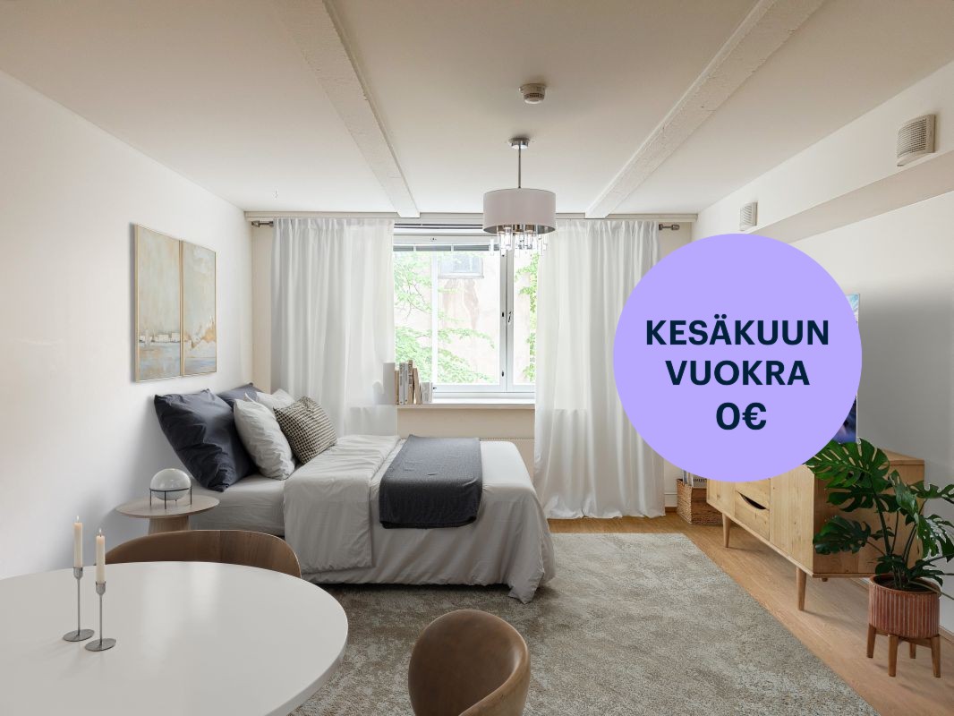 Kuva on virtuaalisesti sisustettu - Yksiö, Helsinki, Kamppi