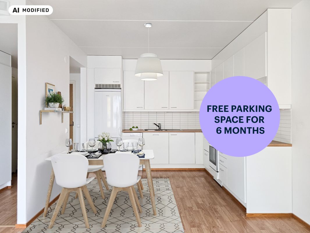 Kuva on sisustettu tekoälyn avulla. - 1-bedroom apartment, Järvenpää, Pajala
