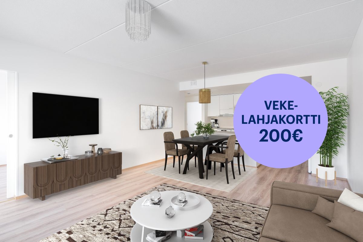 Kuva on virtuaalisesti sisustettu. - Neliö, Espoo, Niittykumpu