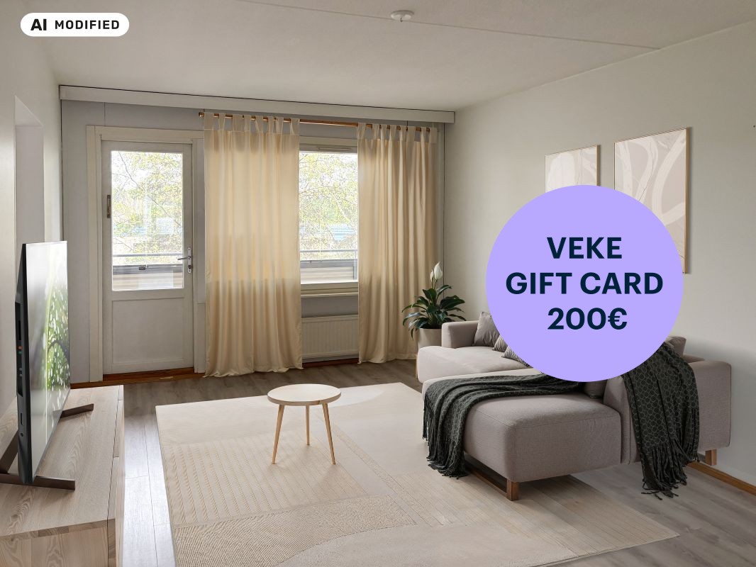 Kuva on sisustettu tekoälyn avulla - 2 bedrooms, Jyväskylä, Pupuhuhta