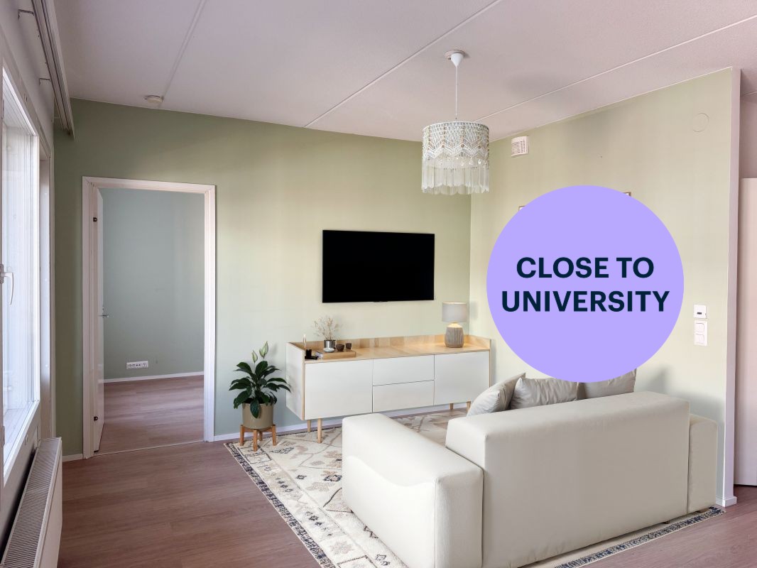 Kuva on virtuaalisesti sisustettu. - 1 bedroom, Turku, Martti