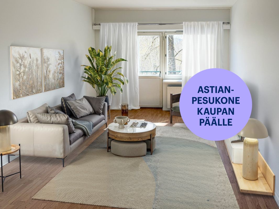 Virtuaalistailattu kuva - Kaksio, Helsinki, Vallila