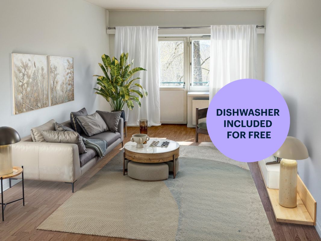 Virtuaalistailattu kuva - 1 bedroom, Helsinki, Vallila