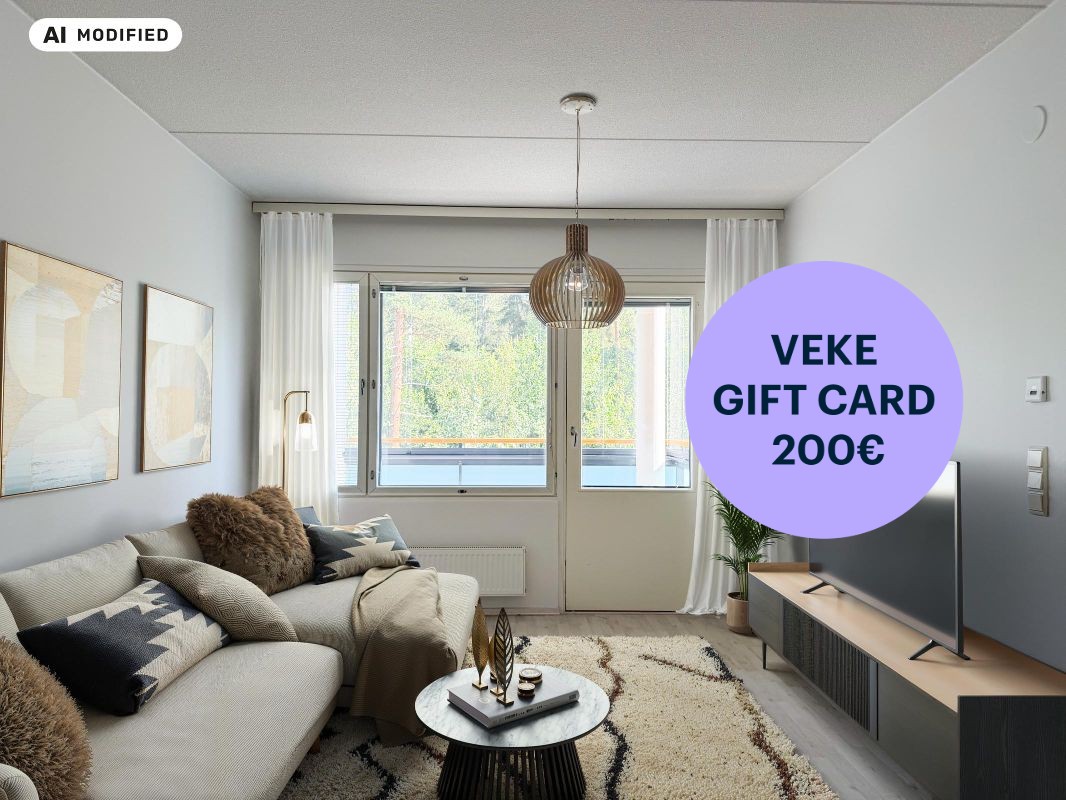 Kuva sisustettu tekoälyn avulla. - 1-bedroom apartment, Kerava, Keskusta