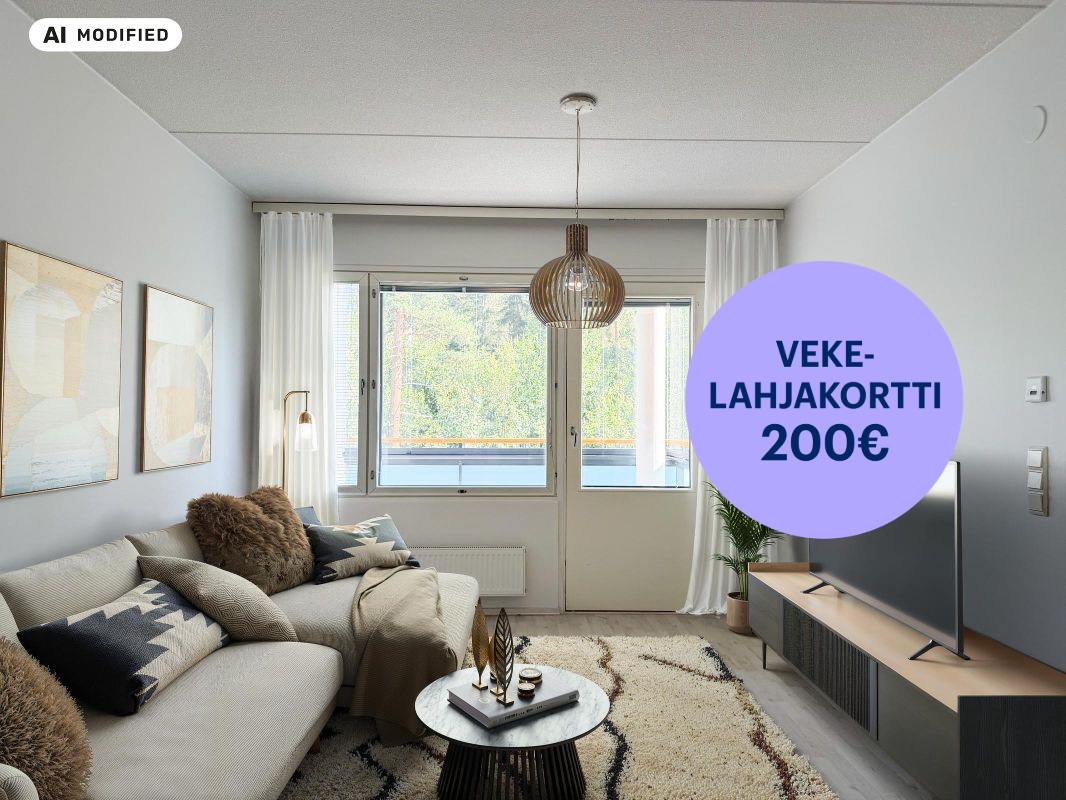 Kuva sisustettu tekoälyn avulla. - Kaksio, Kerava, Keskusta