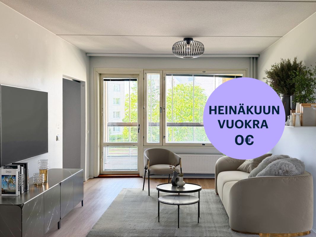 Kuva on virtuaalisesti sisustettu - Kaksio, Helsinki, Hermanni