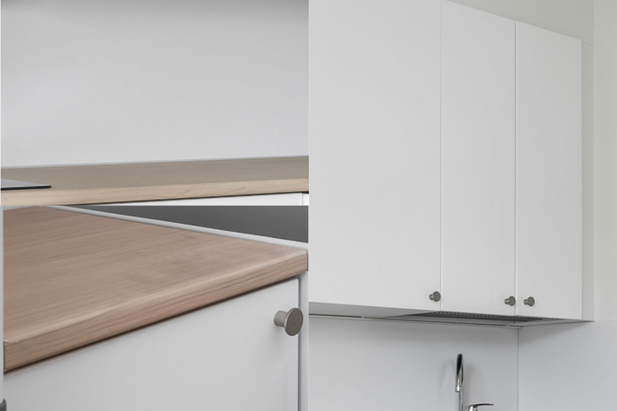 Esimerkki keittiön materiaaleista. - Viisiö, Vantaa, Tikkurila
