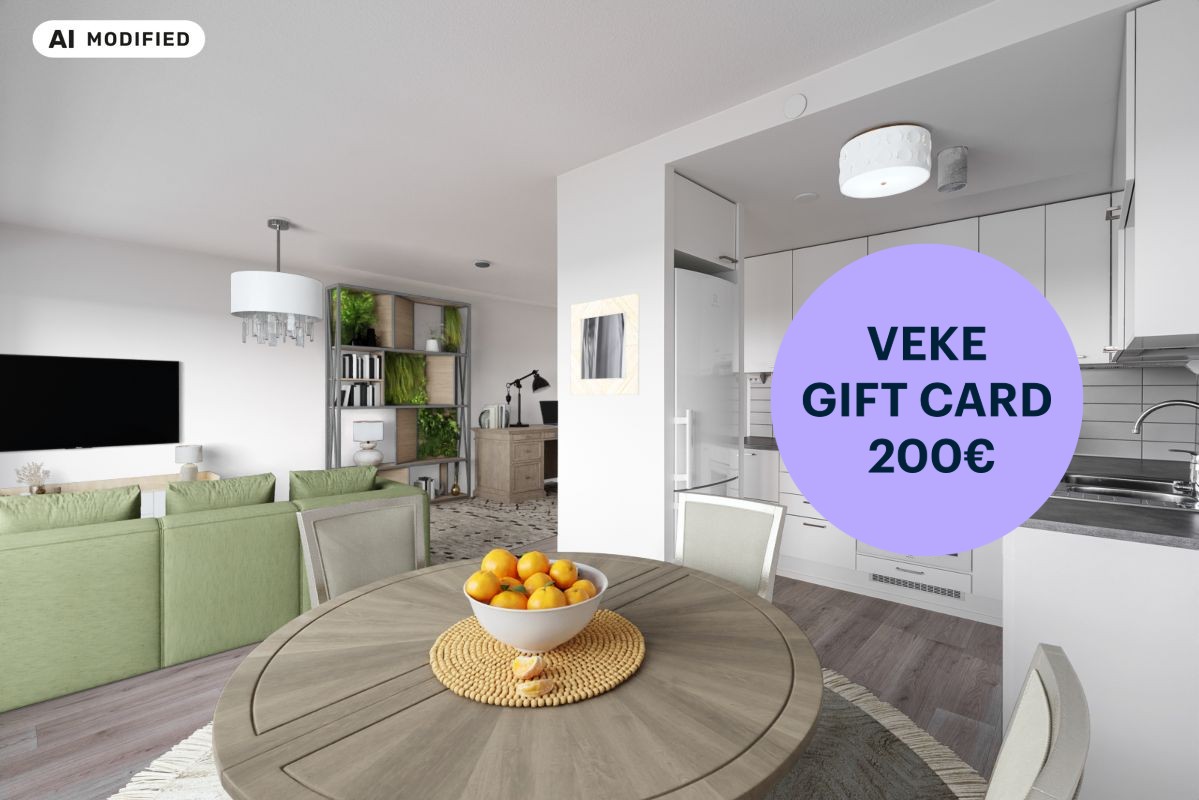 Kuva on sisustettu tekoälyn avulla. - 2 bedrooms, Turku, Keskusta