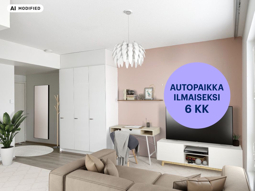 Kuva on sisustettu tekoälyn avulla. - Kaksio, Turku, Runosmäki