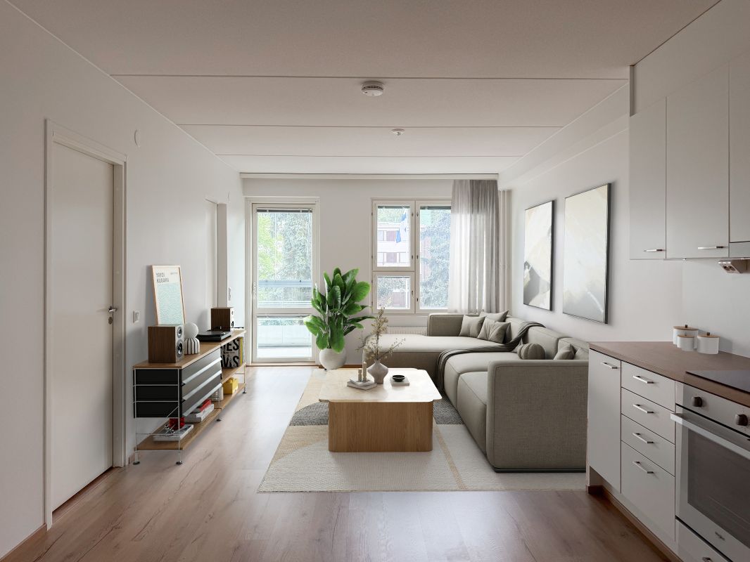 Kuva virtuaalisisustettu. - 1-bedroom apartment, Vantaa, Tikkurila