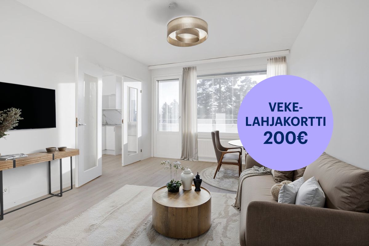 Kuva on virtuaalisesti sisustettu. - Yksiö, Espoo, Haukilahti