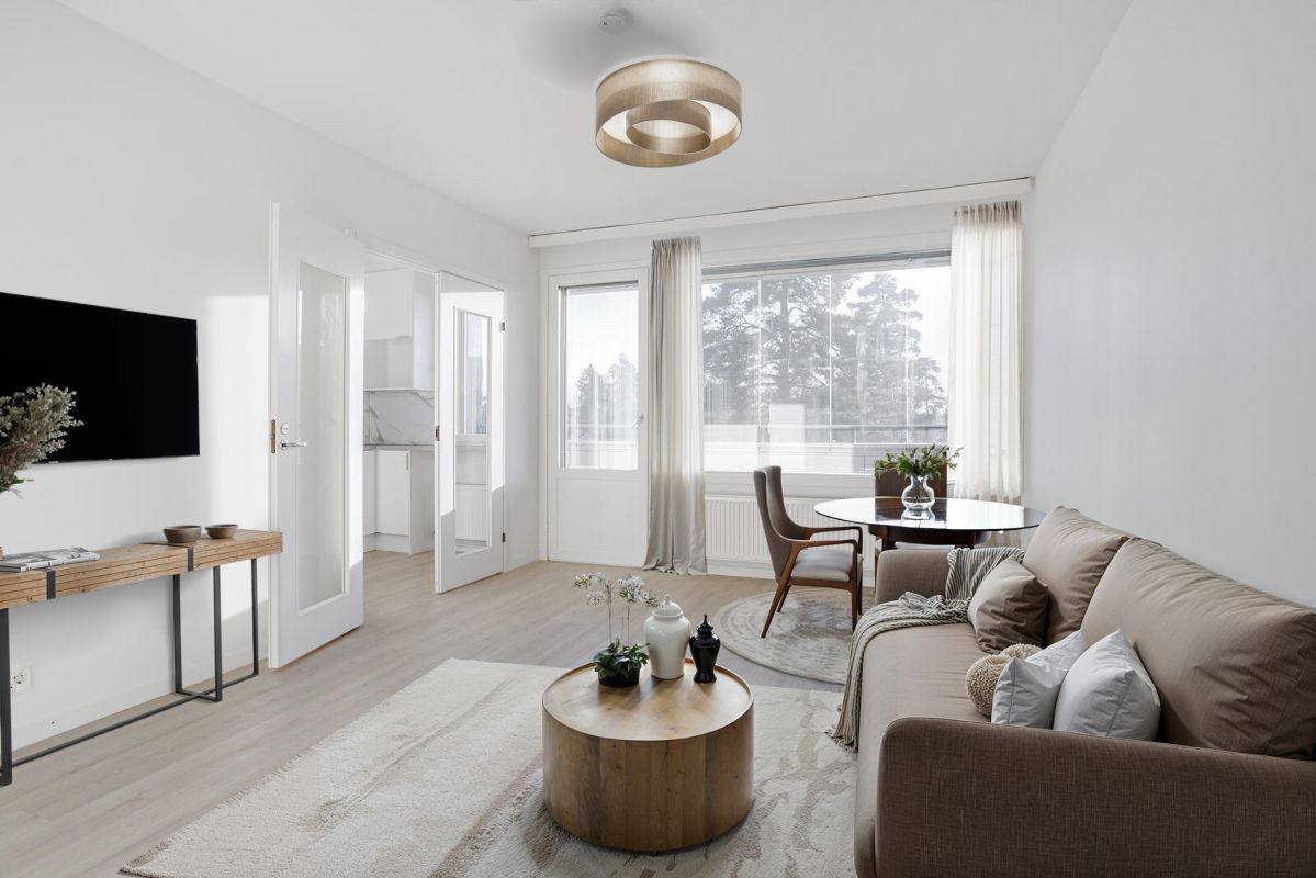 Kuva on virtuaalisesti sisustettu. - Studio, Espoo, Haukilahti