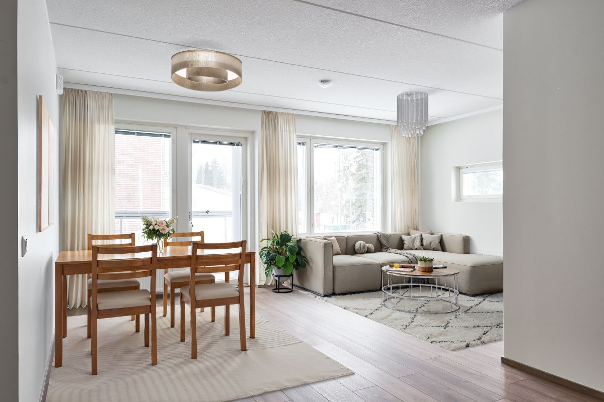 Kuva on virtuaalisesti sisustettu. - Neliö, Espoo, Lippajärvi