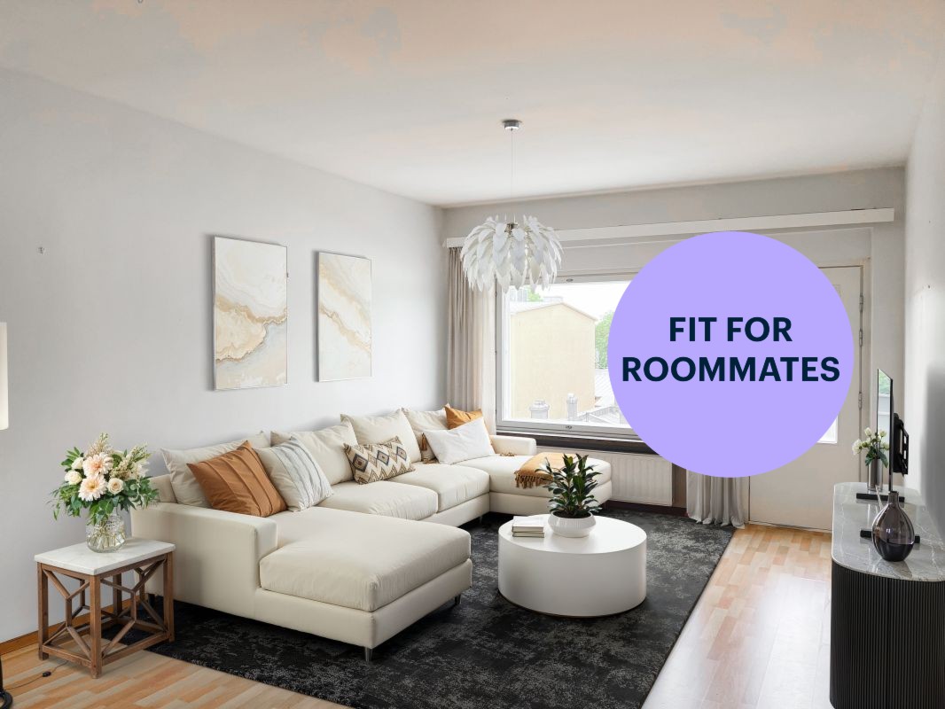 Kuva on virtuaalisesti sisustettu. - 3 bedrooms, Turku, Keskusta