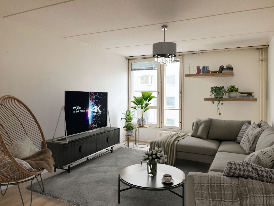 Virtuaalikalustettu - 2 bedrooms, Helsinki, Sörnäinen