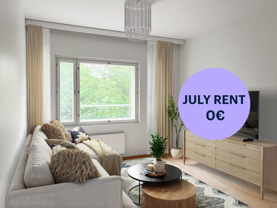 Kuva on virtuaalisesti sisustettu. - 1-bedroom apartment, Turku, Martti