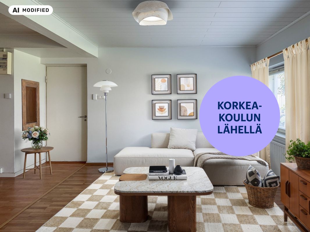 Kuva on sisustettu tekoälyn avulla.  - Kaksio, Helsinki, Roihuvuori