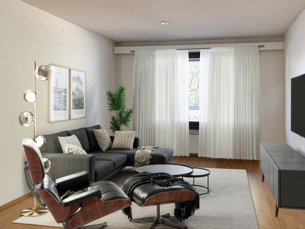 Virtuaalisisustettu - 1-bedroom apartment, Oulu, Koskela