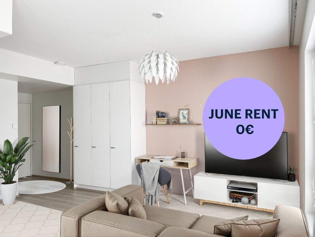 Kuva on virtuaalisesti sisustettu. - 1 bedroom, Turku, Runosmäki