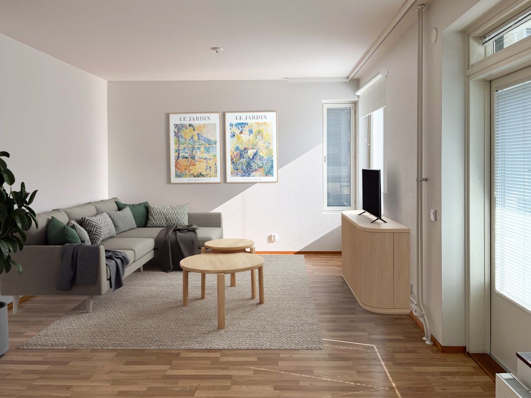 Kuva on virtuaalisesti sisustettu. - 2 bedrooms, Helsinki, Herttoniemi