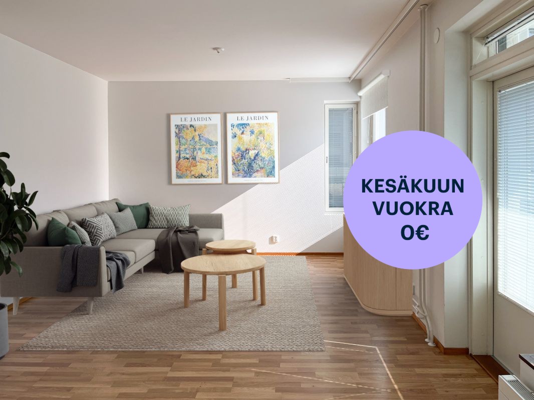 Kuva on virtuaalisesti sisustettu. - Kolmio, Helsinki, Herttoniemi