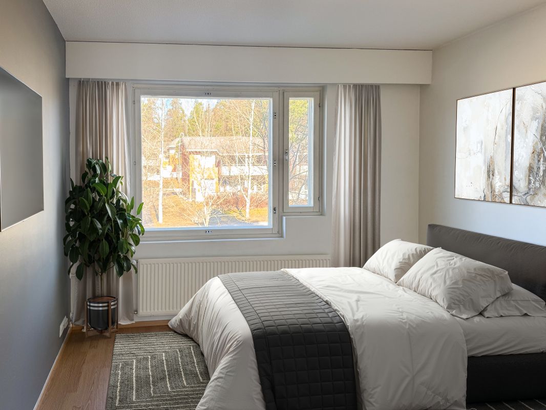 Kuva on virtuaalisesti sisustettu. - 2 bedrooms, Turku, Halinen