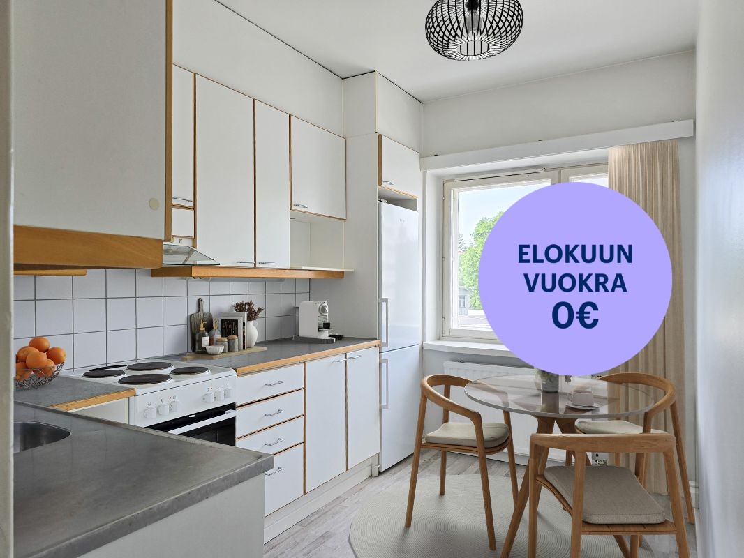 Kuva on virtuaalisesti siustettu - Kaksio, Helsinki, Vallila