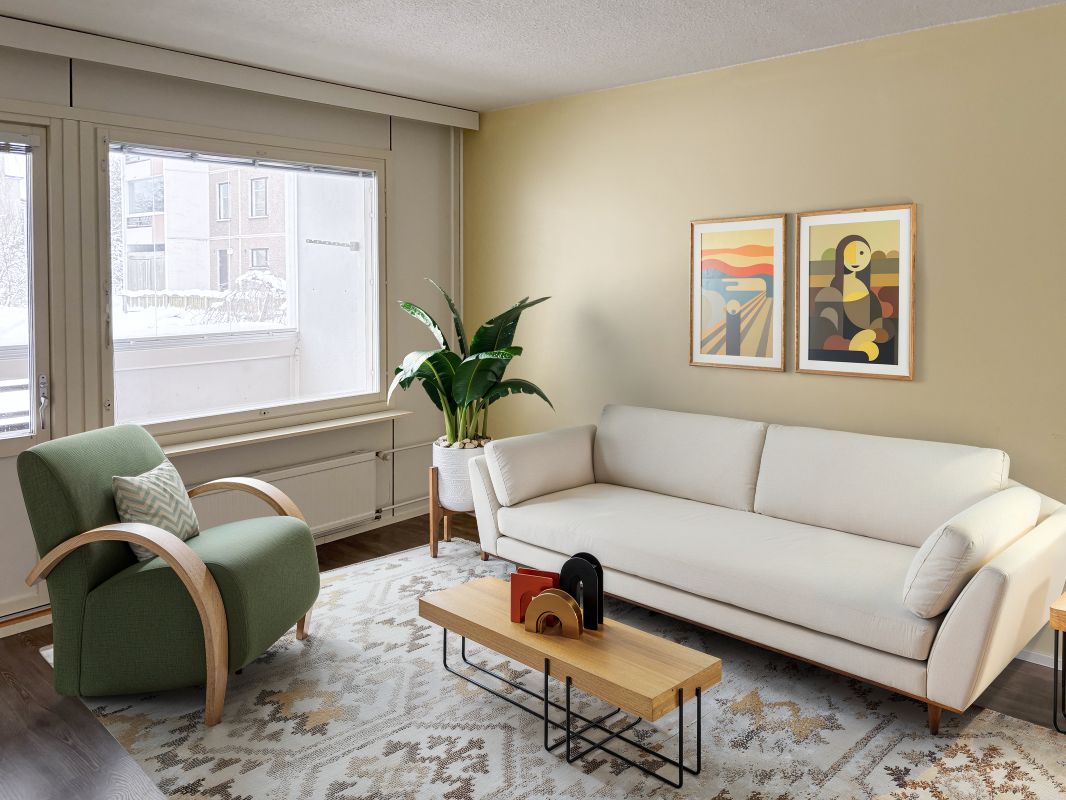 Virtuaalisisustettu - 2 bedrooms, Jyväskylä, Kangaslampi