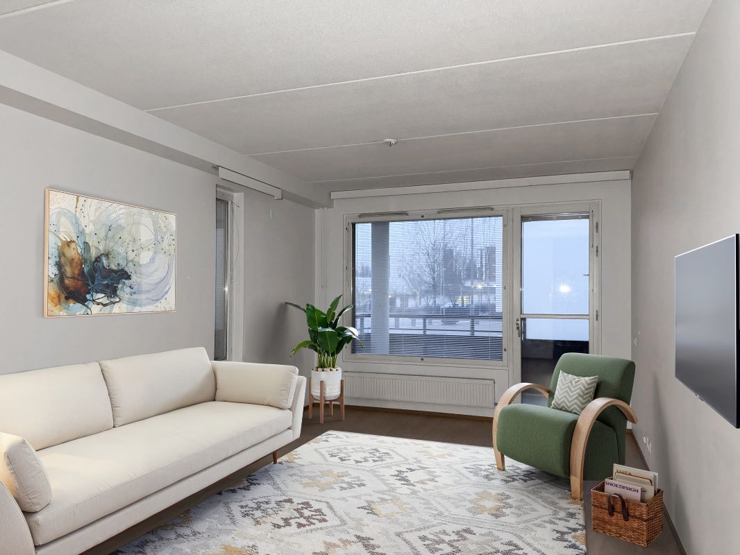 Kuva on virtuaalisesti sisustettu. - 2 bedrooms, Helsinki, Malmi