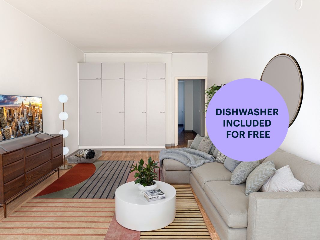 Kuva on virtuaalisesti sisustettu - 1-bedroom apartment, Helsinki, Kallio