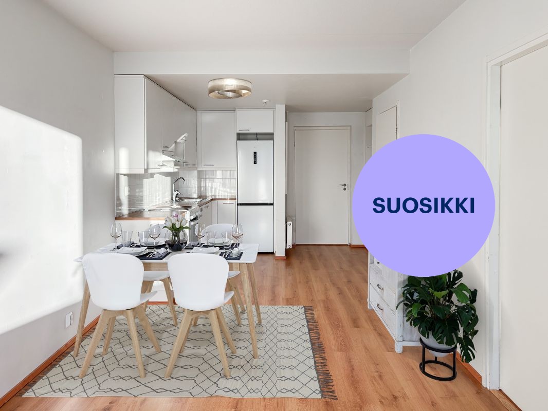 Kuva on virtuaalisesti sisustettu. - Kaksio, Espoo, Tuomarila