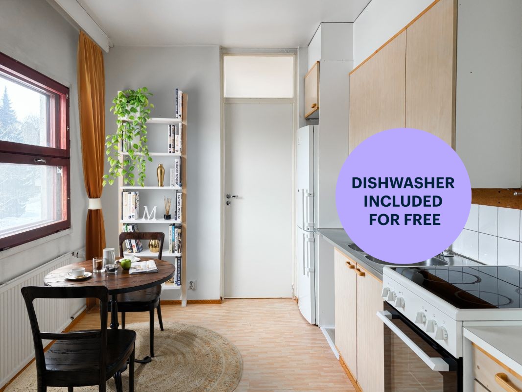 Kuva on virtuaalisesti sisustettu. - 1 bedroom, Espoo, Kivenlahti