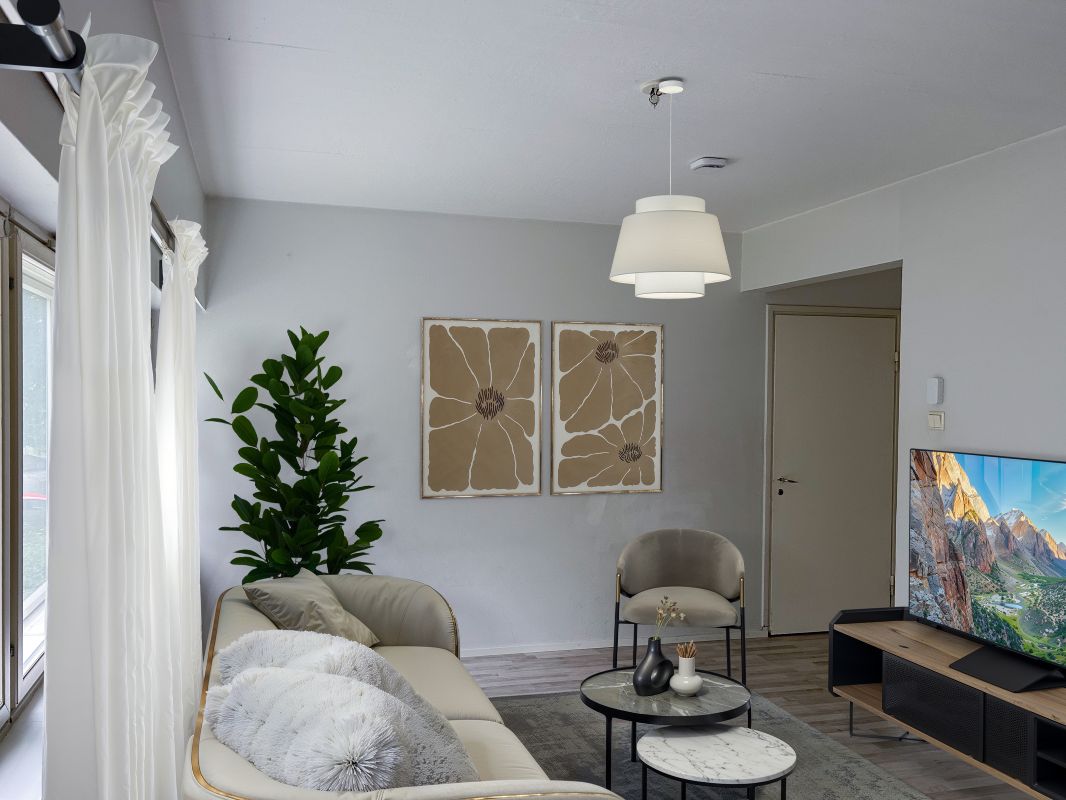 Kuva on virtuaalisesti sisustettu. - 2 bedrooms, Helsinki, Roihuvuori
