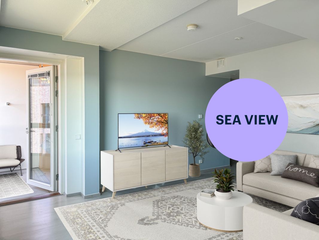 Kuva on virtuaalisesti sisustettu - 1-bedroom apartment, Helsinki, Jätkäsaari