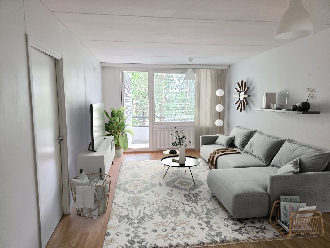 Kuva on virtuaalisesti stailattu - 2 bedrooms, Tuusula, Hyrylä