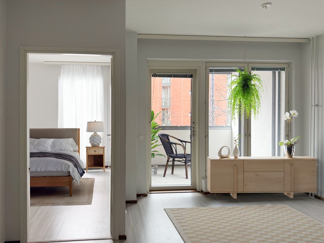 Kuva on virtuaalisesti sisustettu. - 1-bedroom apartment, Helsinki, Arabianranta