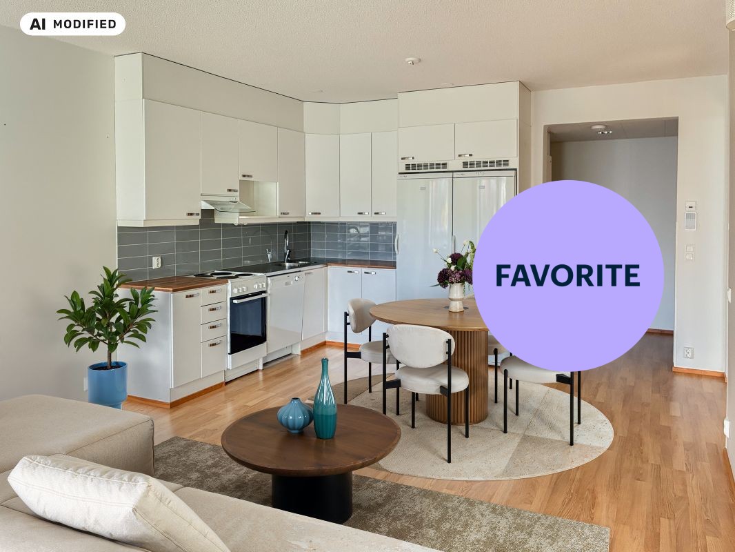 Kuva on sisustettu tekoälyn avulla - 2 bedrooms, Tampere, Hervanta
