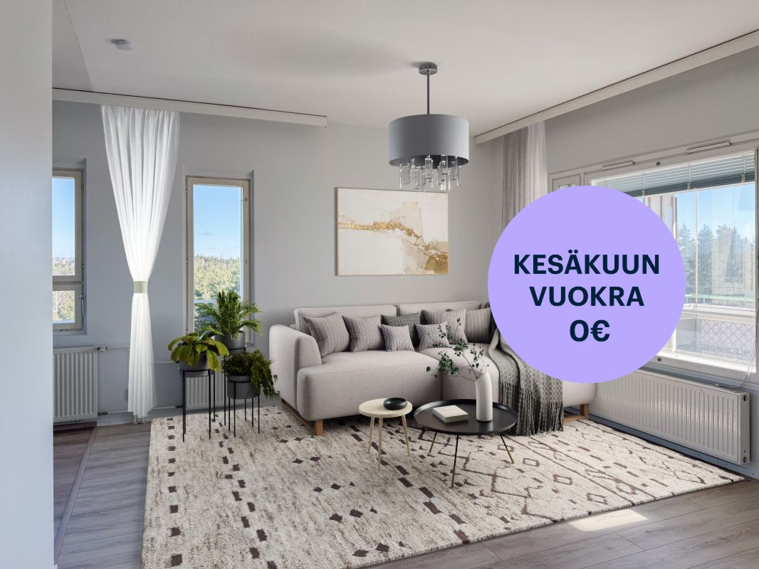 Kuva on virtuaalisesti sisustettu. - Kolmio, Turku, Pääskyvuori