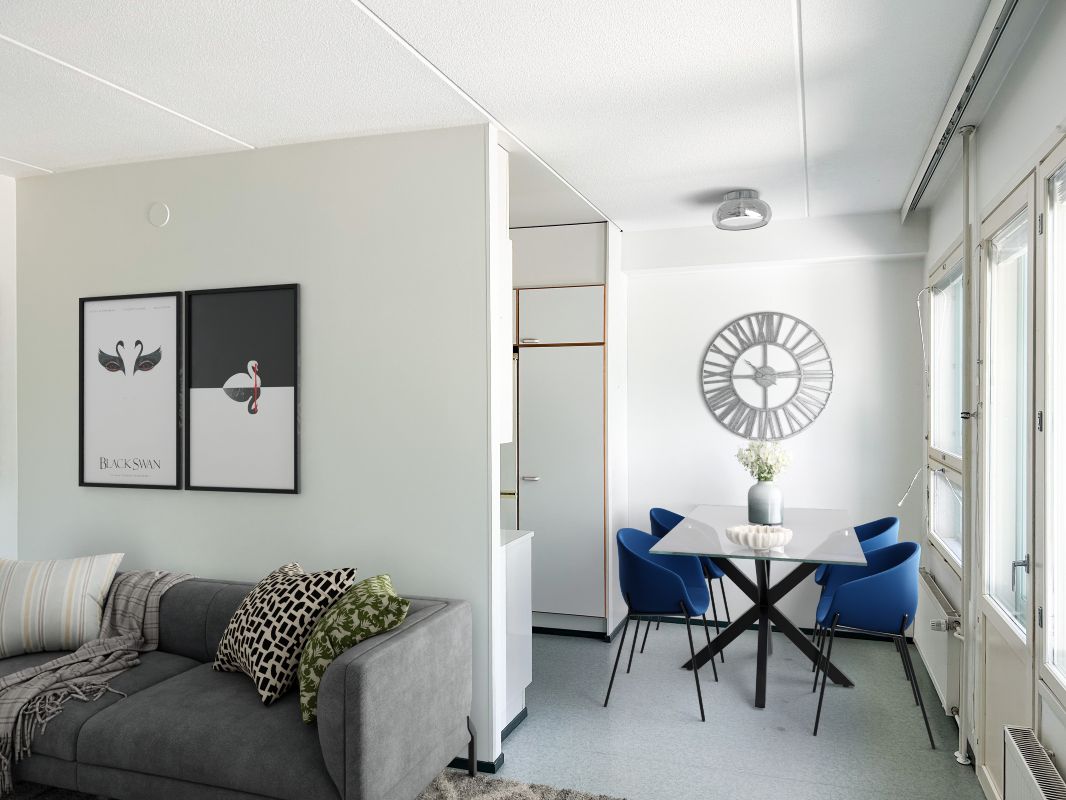 Virtuaalikalustettu - 1-bedroom apartment, Järvenpää, Pöytäalho